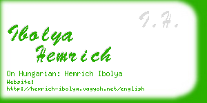 ibolya hemrich business card